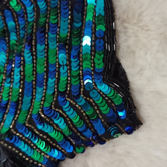 ROYAL FEELINGS Vintage Sequin Cocktail Top ~ Like New - Picture 9 of 15